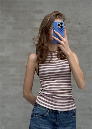 NPS tank top BW Stripe Trico Purple/Brown Nørgaard På Strøget